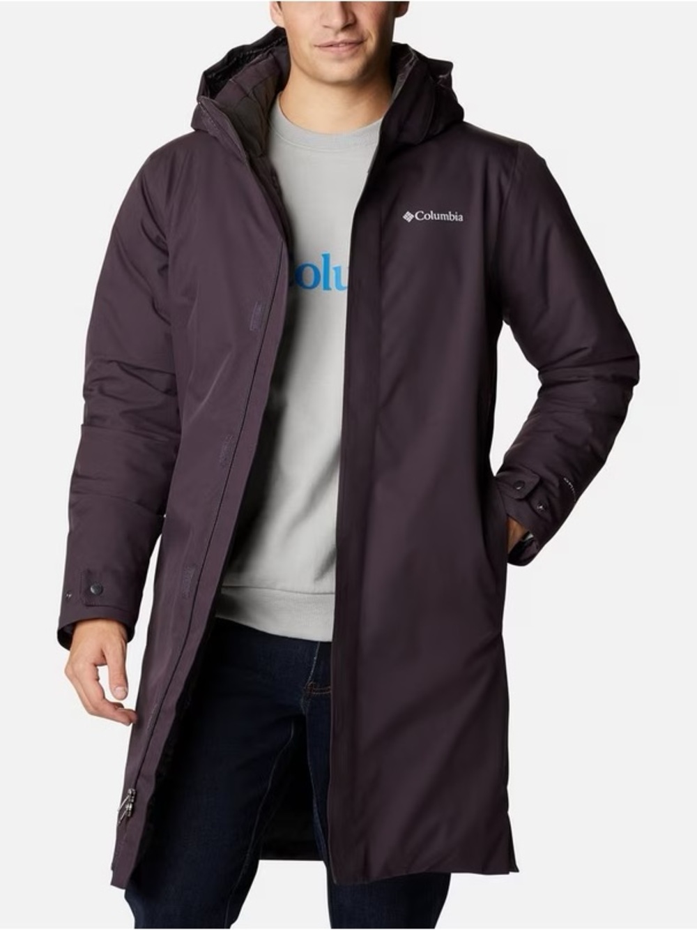 Columbia Blizzard Fighter waterproof long jacket men’s medium winter coat hooded